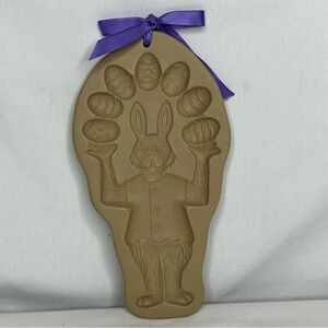 Brown Bag Cookie Art Mold- Bunny with Easter Eggs 1993. Vintage